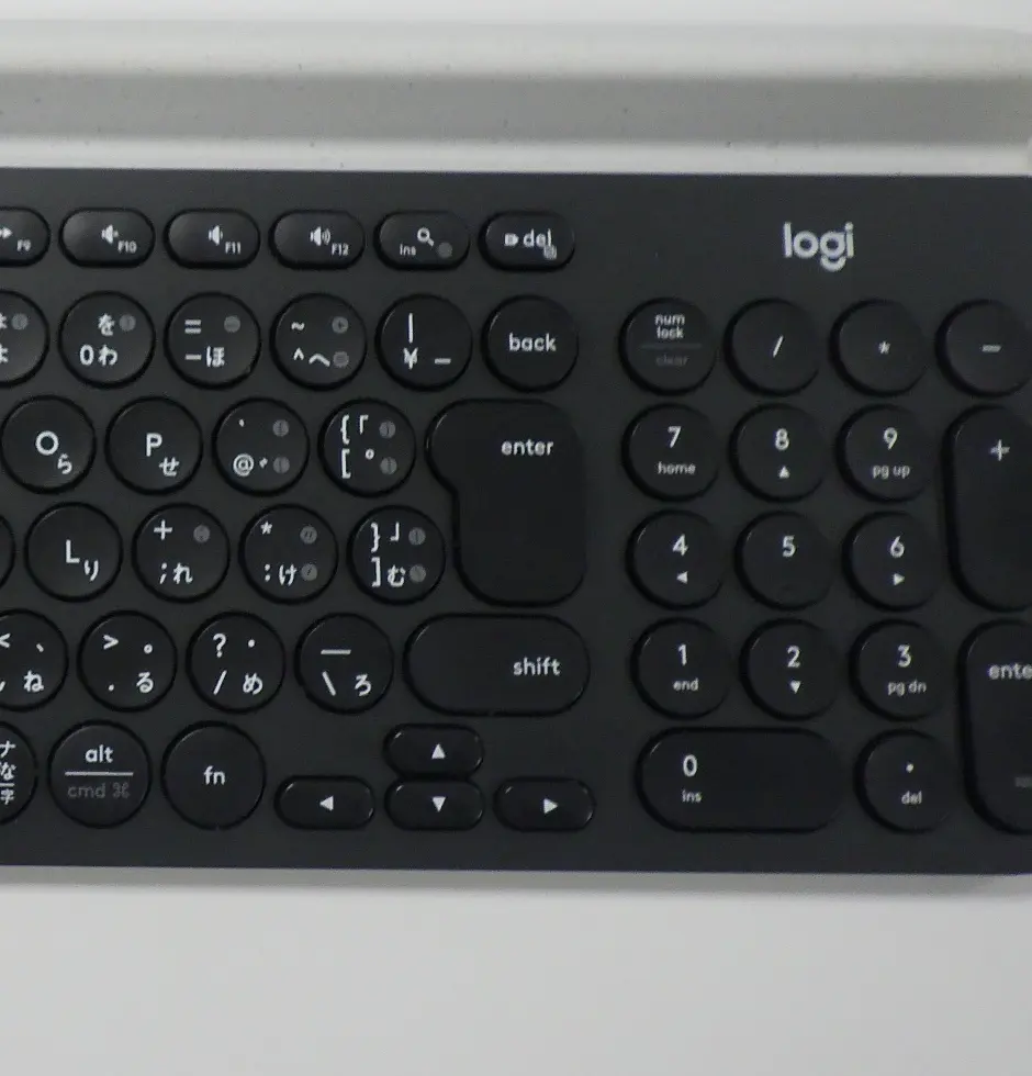 右CtrlキーがないLogicool K780右下のキー配列