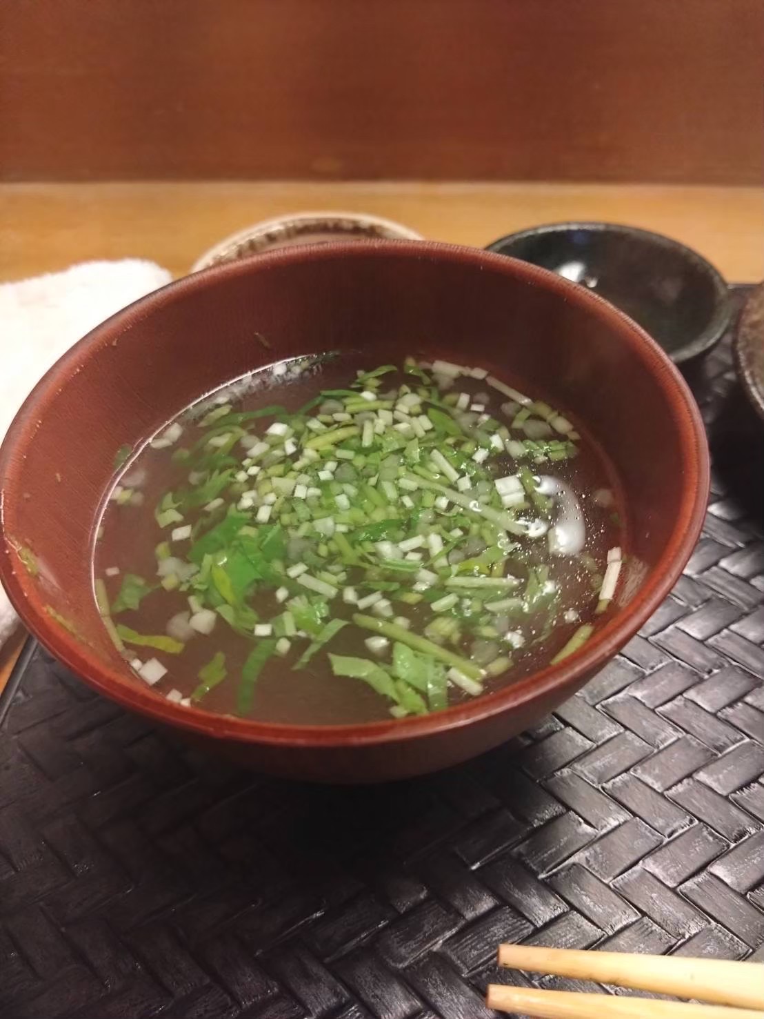みさきでいただいた汁物のお椀